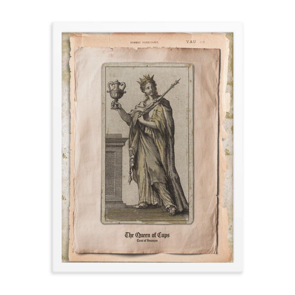 La Reine de Coupes / The Queen of Cups, Tarot de Besançon.