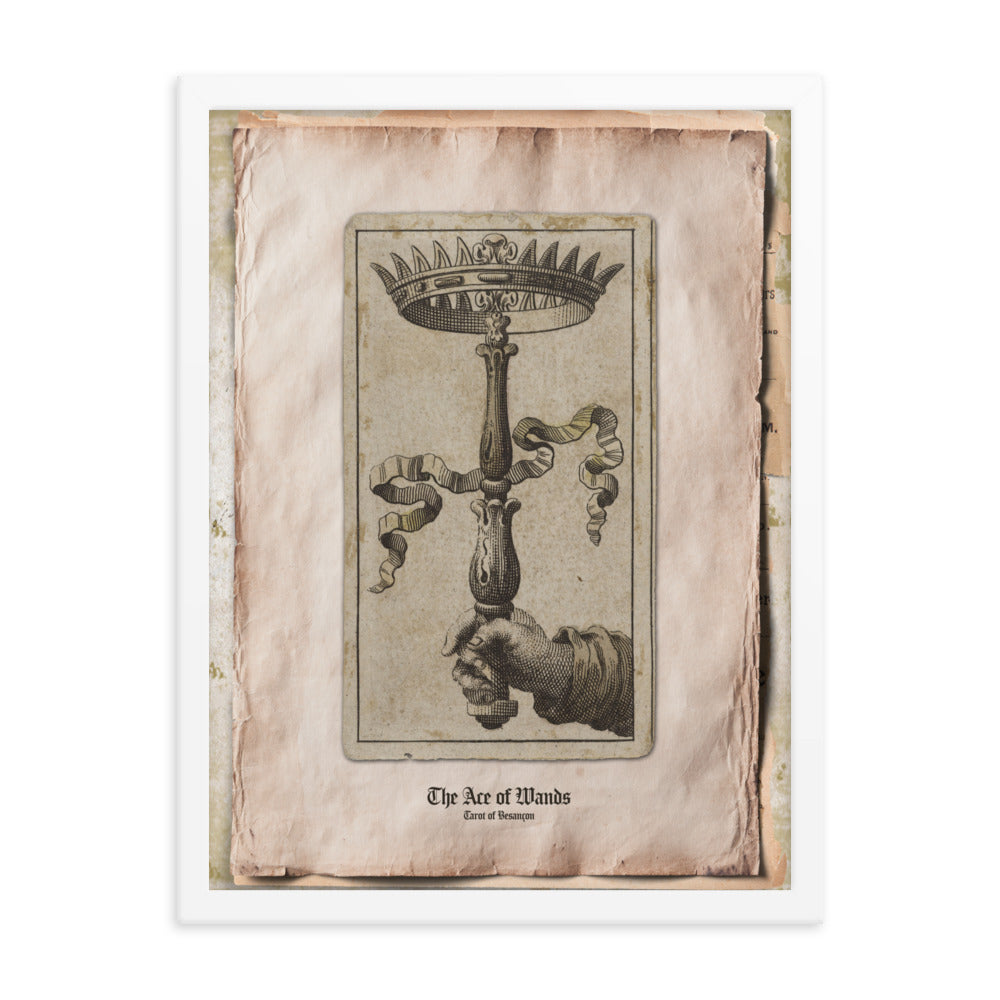 L'As de Bâtons / The Ace of Wands, Tarot de Besançon.
