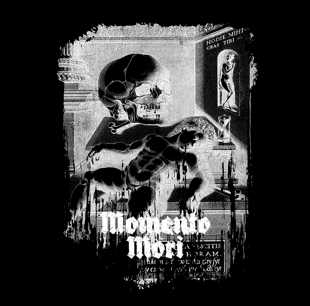 Momento Mori - Hieronymus Cock - Vanitas with Child and Skull (Hodi mihi kras tibi / Today me, tomorrow you) - T-shirt - Black