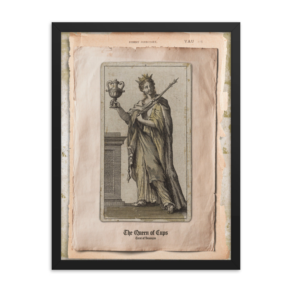 La Reine de Coupes / The Queen of Cups, Tarot de Besançon.