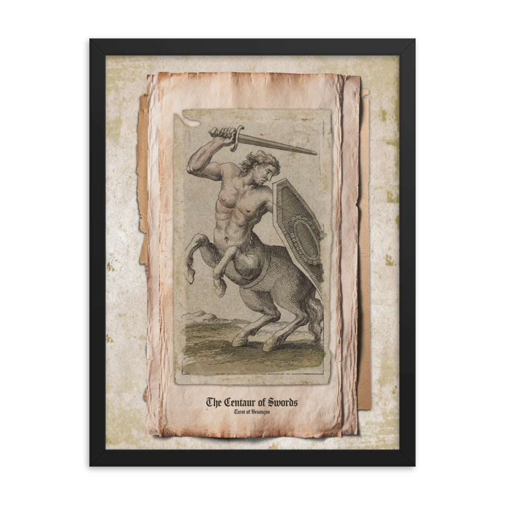 Le Centaure d'Epée / The Centaur of Swords, Tarot de Besançon.