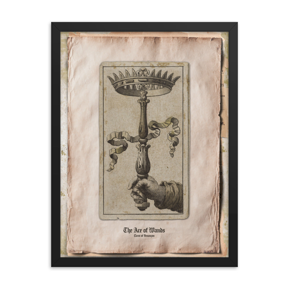 L'As de Bâtons / The Ace of Wands, Tarot de Besançon.