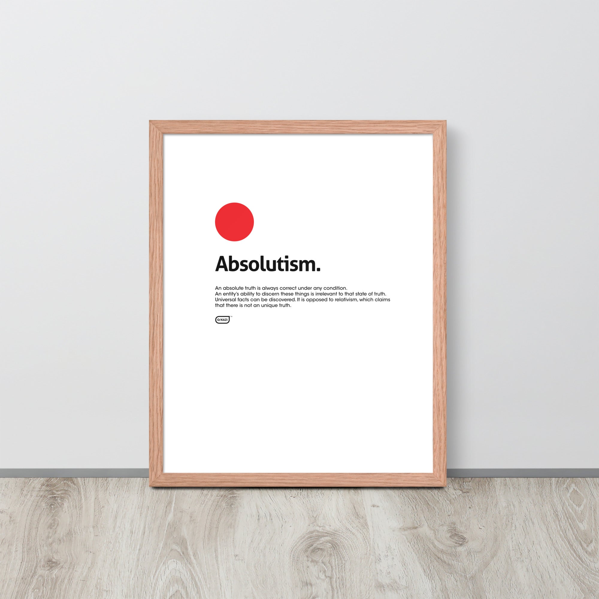 Philosophy - Absolutism - White Poster
