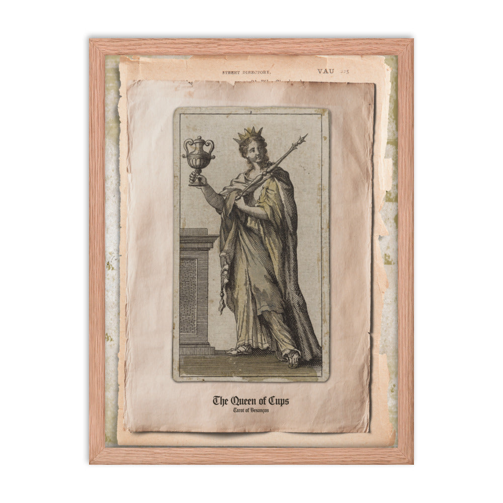 La Reine de Coupes / The Queen of Cups, Tarot de Besançon.