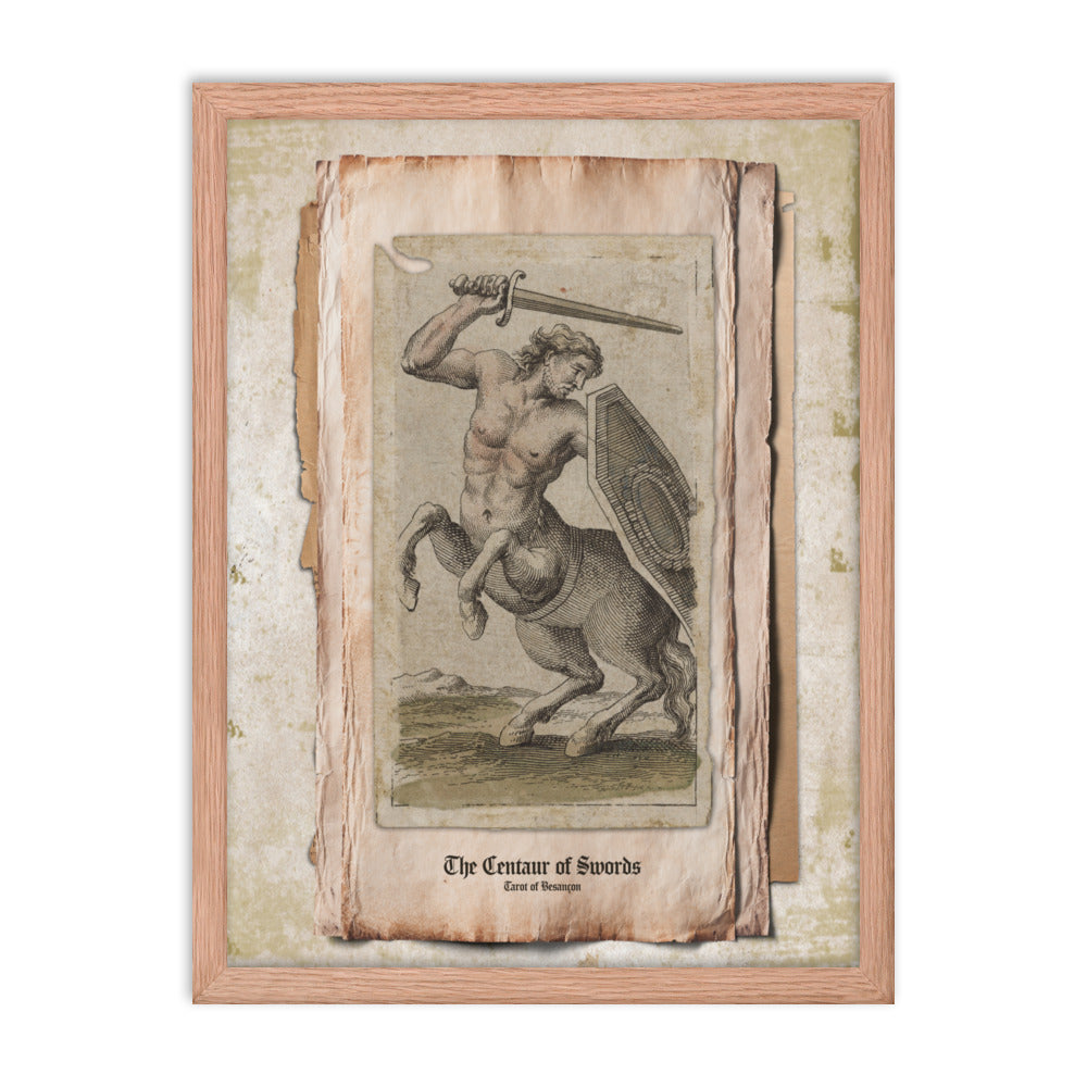 Le Centaure d'Epée / The Centaur of Swords, Tarot de Besançon.
