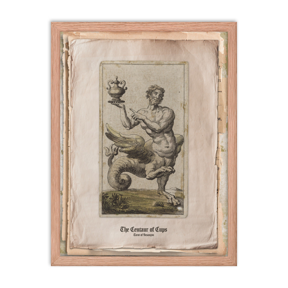 Le Centaure de Coupes / The Centaur of Cups, Tarot de Besançon.