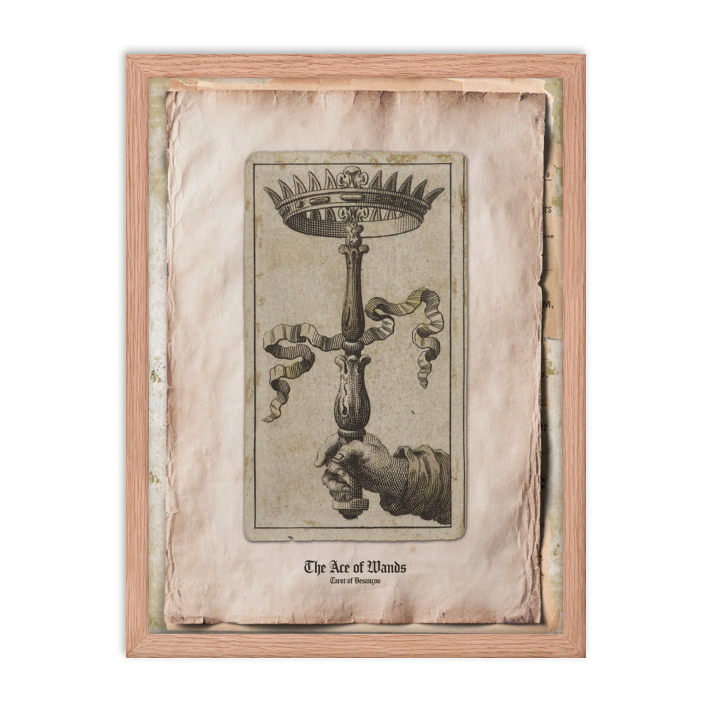 L'As de Bâtons / The Ace of Wands, Tarot de Besançon.