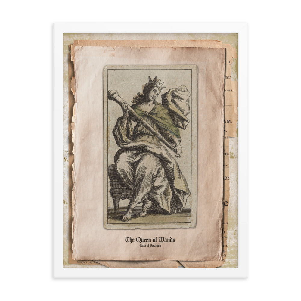 La Reine de Bâtons / The Queen of Wands, Tarot de Besançon.