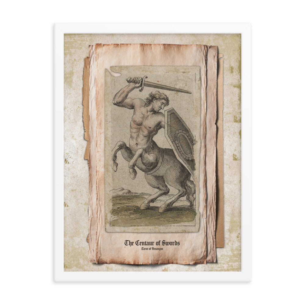Le Centaure d'Epée / The Centaur of Swords, Tarot de Besançon.