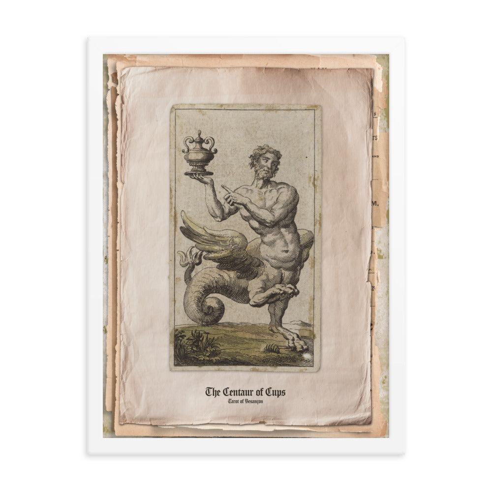 Le Centaure de Coupes / The Centaur of Cups, Tarot de Besançon.